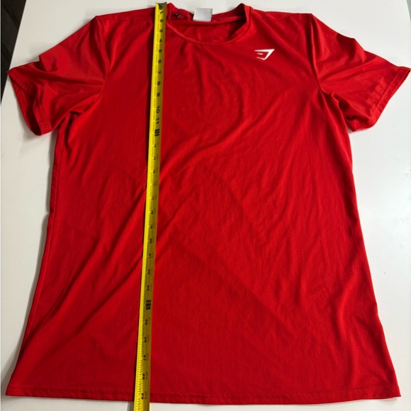 Gymshark Men's Bright Red Short Sleeve Crew Tee - Picture 8 of 11